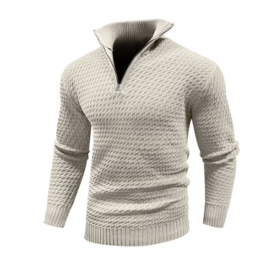 Pull and Maille à Moitié™ Zip | Mélange de Laine | Élégant et Confortable pour Tous les Jours