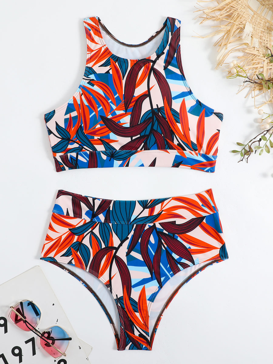 Eleganter Damen-Zomer-Badeanzug mit Hohem Bauchhinterteil - Zweiteiliges Set für stilvollen Strandlook