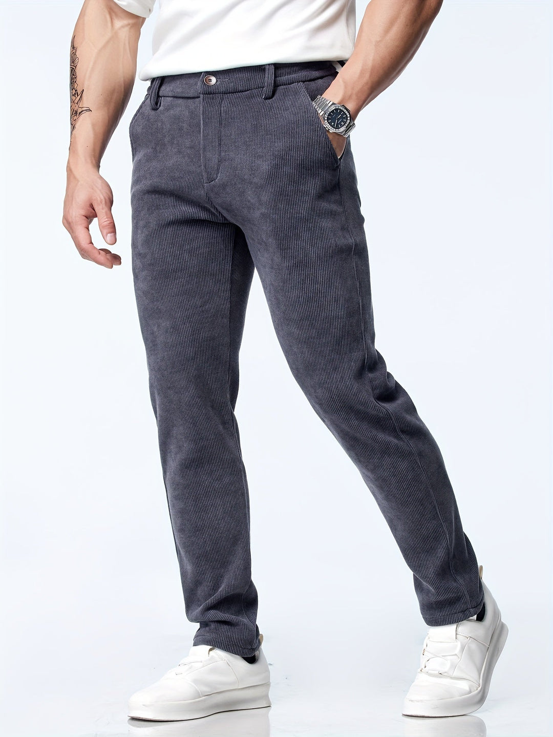 Milan - Pantalon en velours côtelé élégant et classique pour un look intemporel