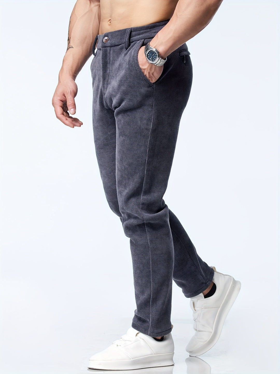 Milan - Pantalon en velours côtelé élégant et classique pour un look intemporel