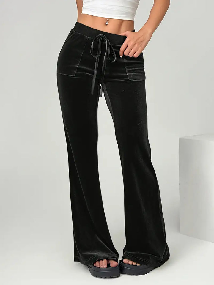 Agatha - Luxueux pantalon large en velours pour femme
