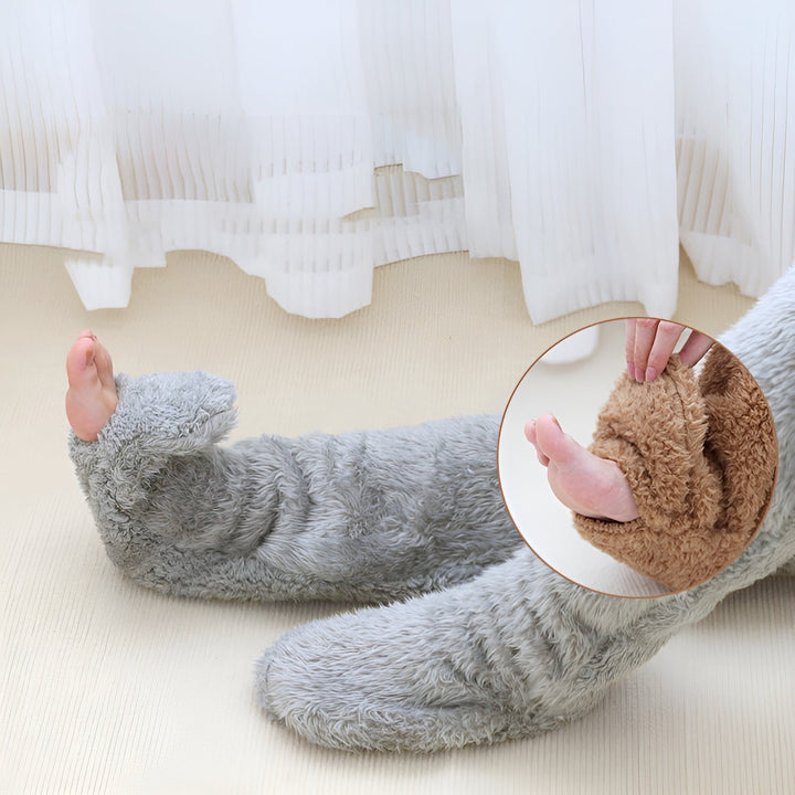 Chaussettes Fuzzy Haute de Genou Chaleureuses pour un Confort et un Style Supplémentaires