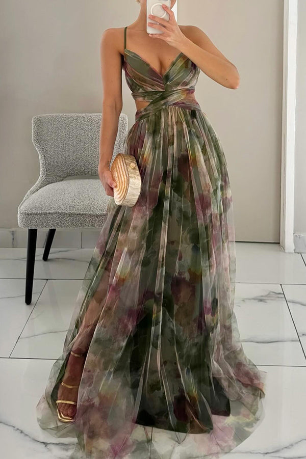 Aseana | Élégante robe de chambre maxi en chiffon pour femmes - Robe fluide pour une soirée d'été avec une allure raffinée