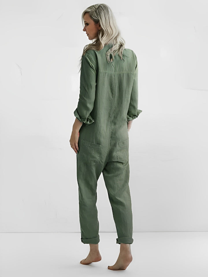 Emma - Combinaison verte élégante pour un look chic