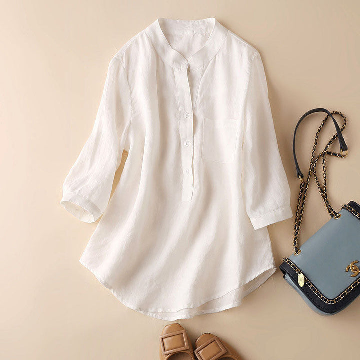 Faerinne | Blouse Élégante pour Femmes en Coton Lin - Légère et Confortable pour un Style Décontracté