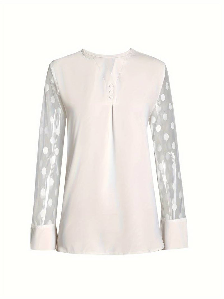 Kariselle | Blouse en maille à manches longues pour femmes - Top luxueux et respirant pour un look élégant