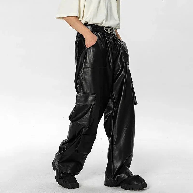 Xander - Pantalon cargo en cuir élégant et luxueux pour style et confort
