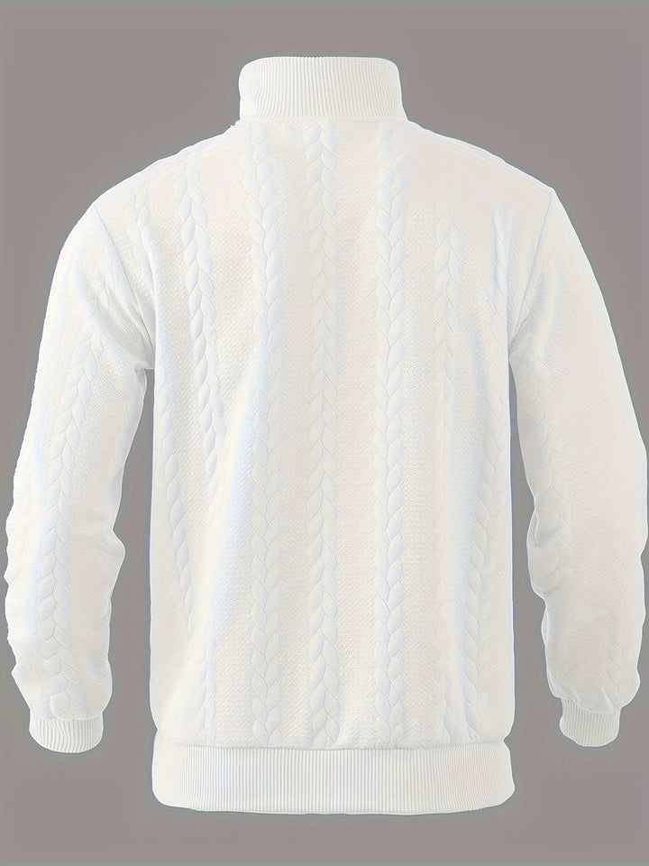 Alain™ - Pull vintage pour homme en cachemire avec fermeture éclair