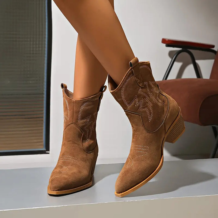 Bottes western brodées élégantes pour femmes - Ruby Collection