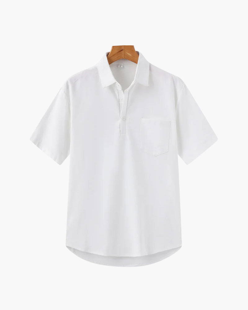 Polo en Lin en de Thiago Zomerse pour Hommes avec Poche Pratique
