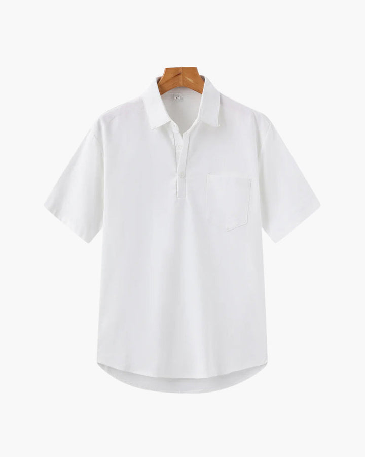 Polo en Lin en de Thiago Zomerse pour Hommes avec Poche Pratique