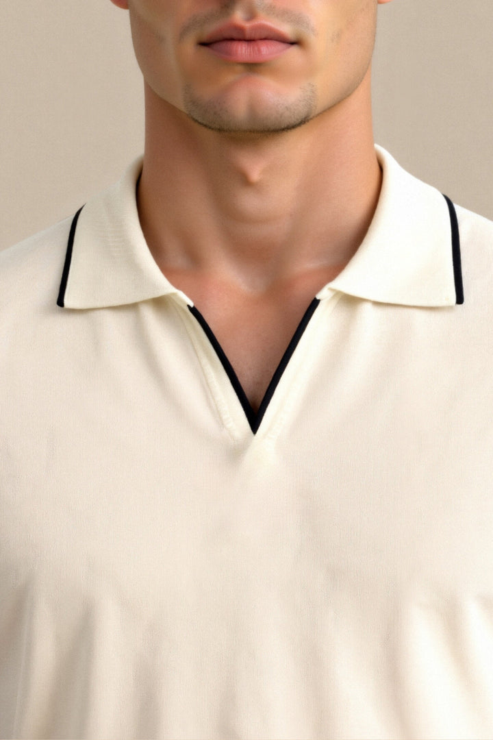 T-shirt Polo pour Hommes Élégant avec Détails Contrastés - Élégance Intemporelle et Look Moderne
