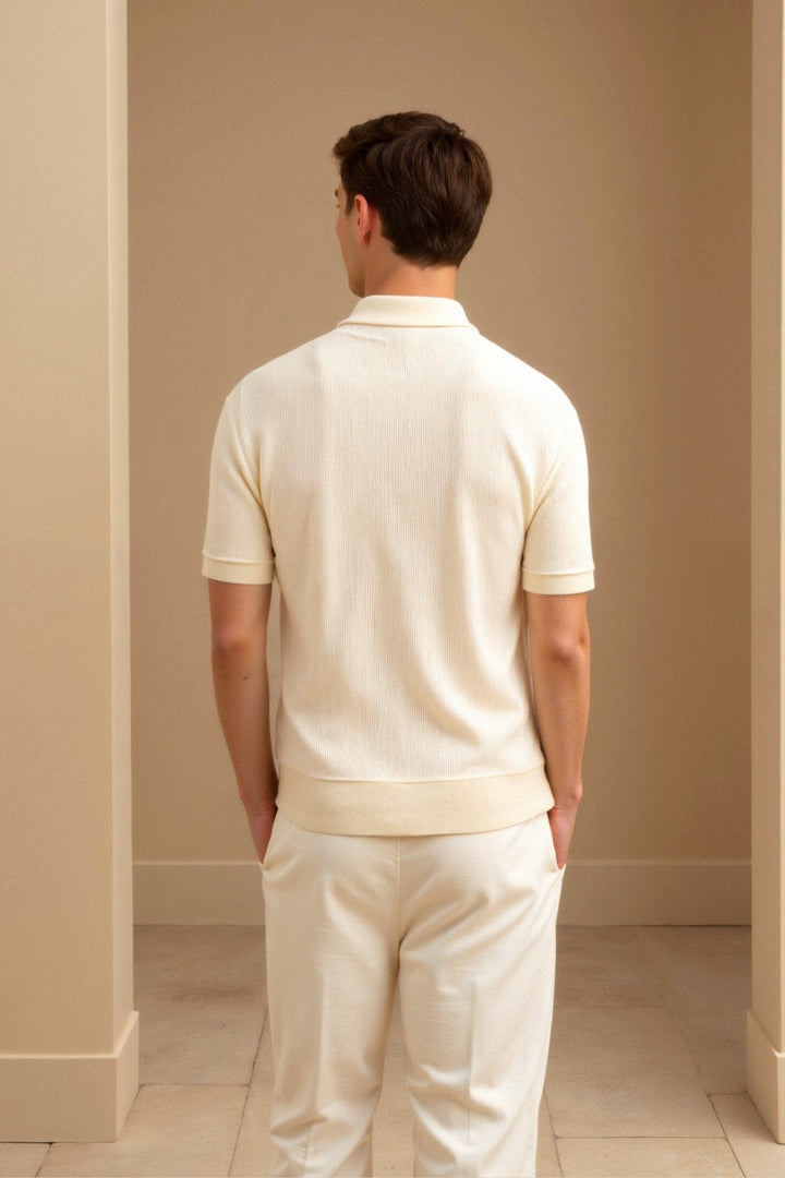 Polo pour hommes élégante en beige - Une élégance intemporelle pour toutes les occasions