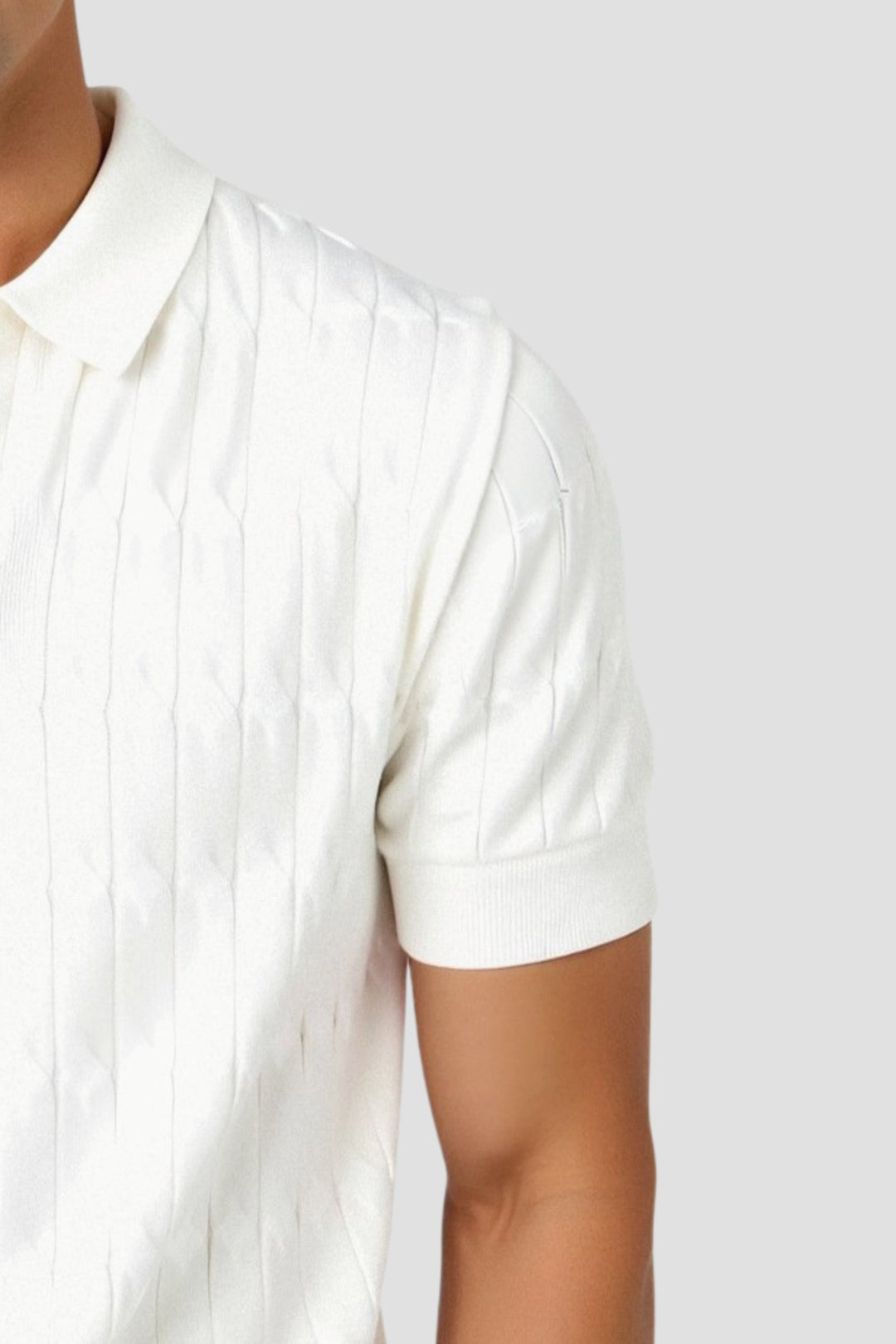 Chemise polo élégante pour homme en blanc - Style intemporel et confort