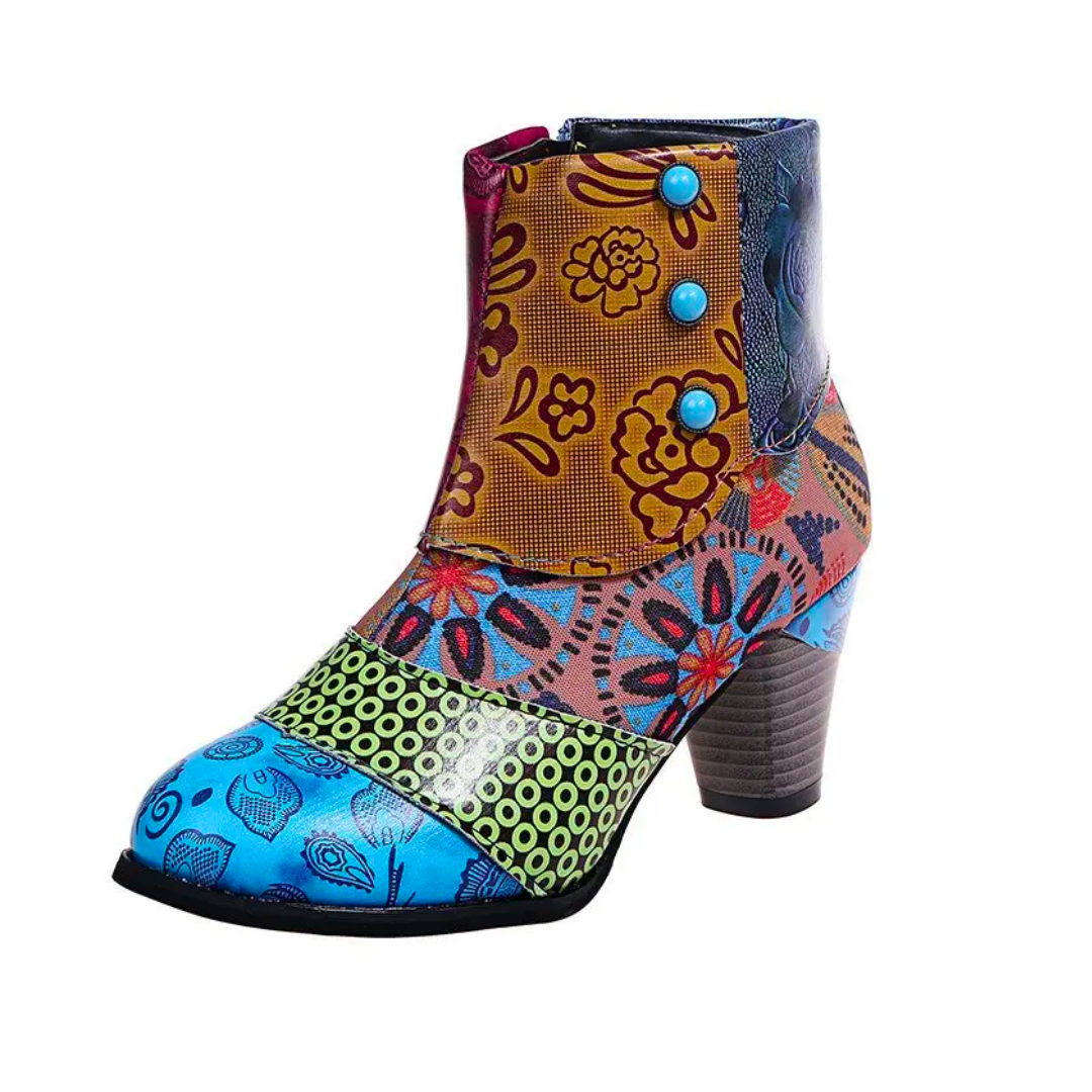 Bottes Patchwork Bohémiennes Marieke™ pour un Style Unique