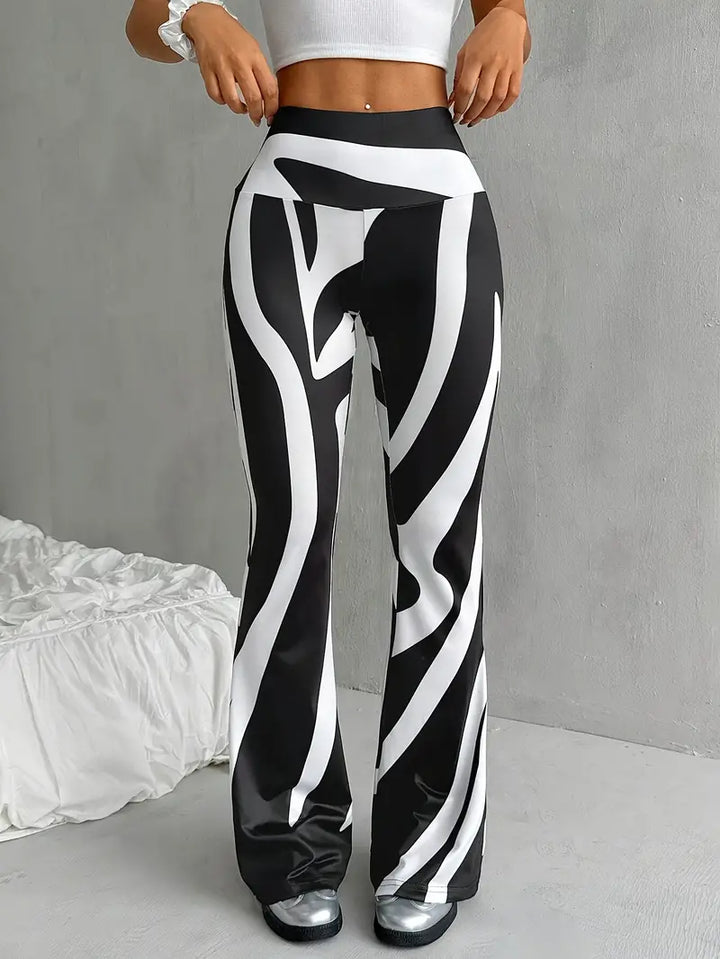 Trudy - Pantalon mode à taille haute pour femmes
