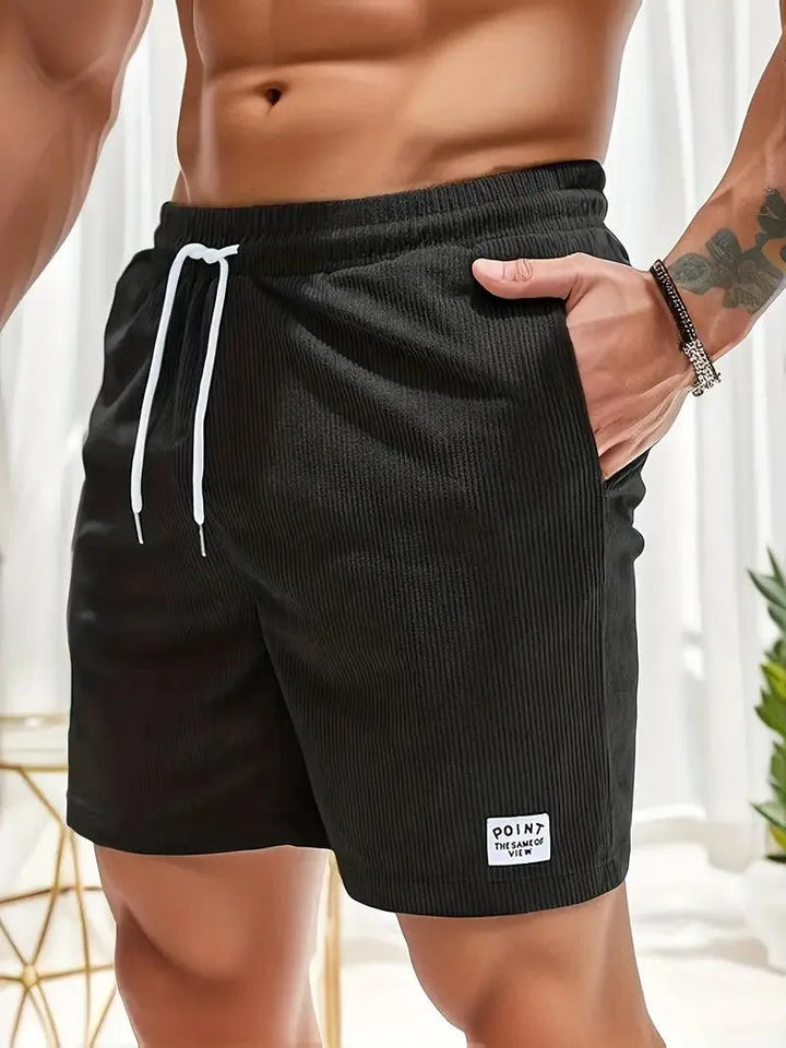 Bermudas pour hommes décontractées - tissu léger et respirant avec une taille élastique confortable et un cordon de serrage.