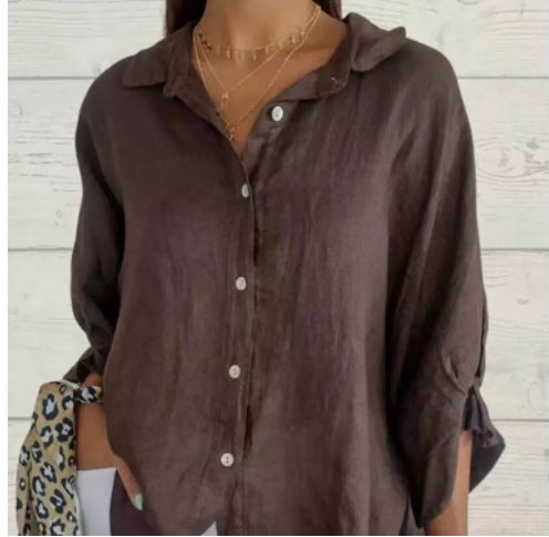 Halldora | Blouse élégante avec ceinture nœud dans le dos - Top à manches longues élégant