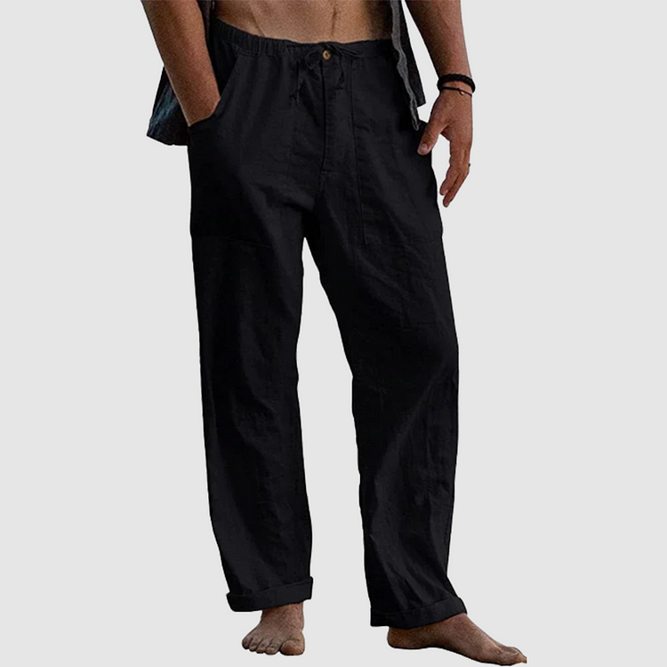 Evano - pantalon en lin pour homme, élégant et décontracté, pour un look stylé et confortable.