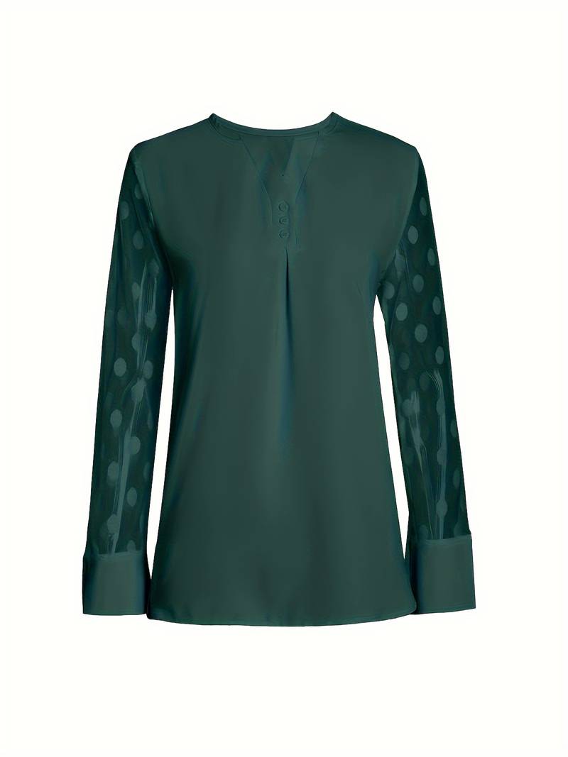 Kariselle | Blouse en maille à manches longues pour femmes - Top luxueux et respirant pour un look élégant