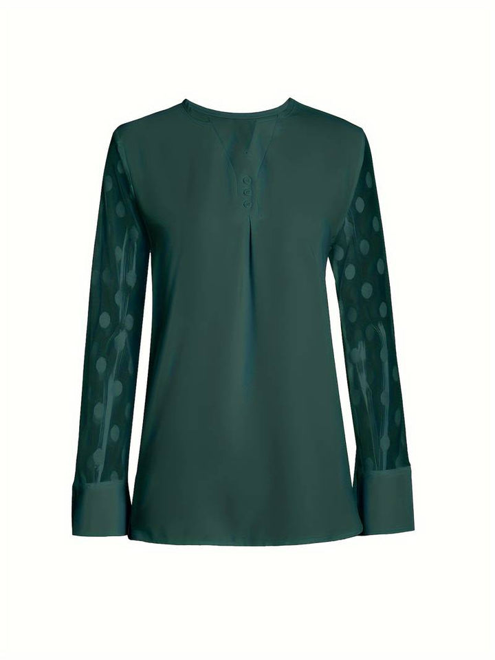 Kariselle | Blouse en maille à manches longues pour femmes - Top luxueux et respirant pour un look élégant