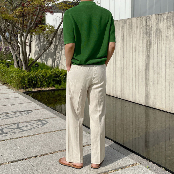 Pantaloons en Lin en Style avec une Touche Élégante Old Money