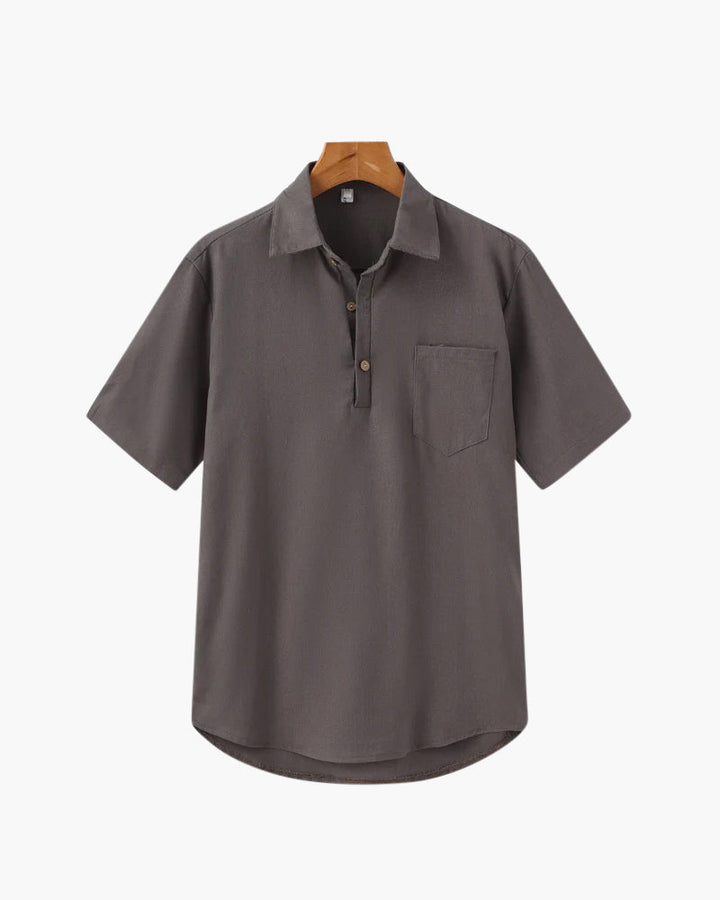 Polo en Lin en de Thiago Zomerse pour Hommes avec Poche Pratique