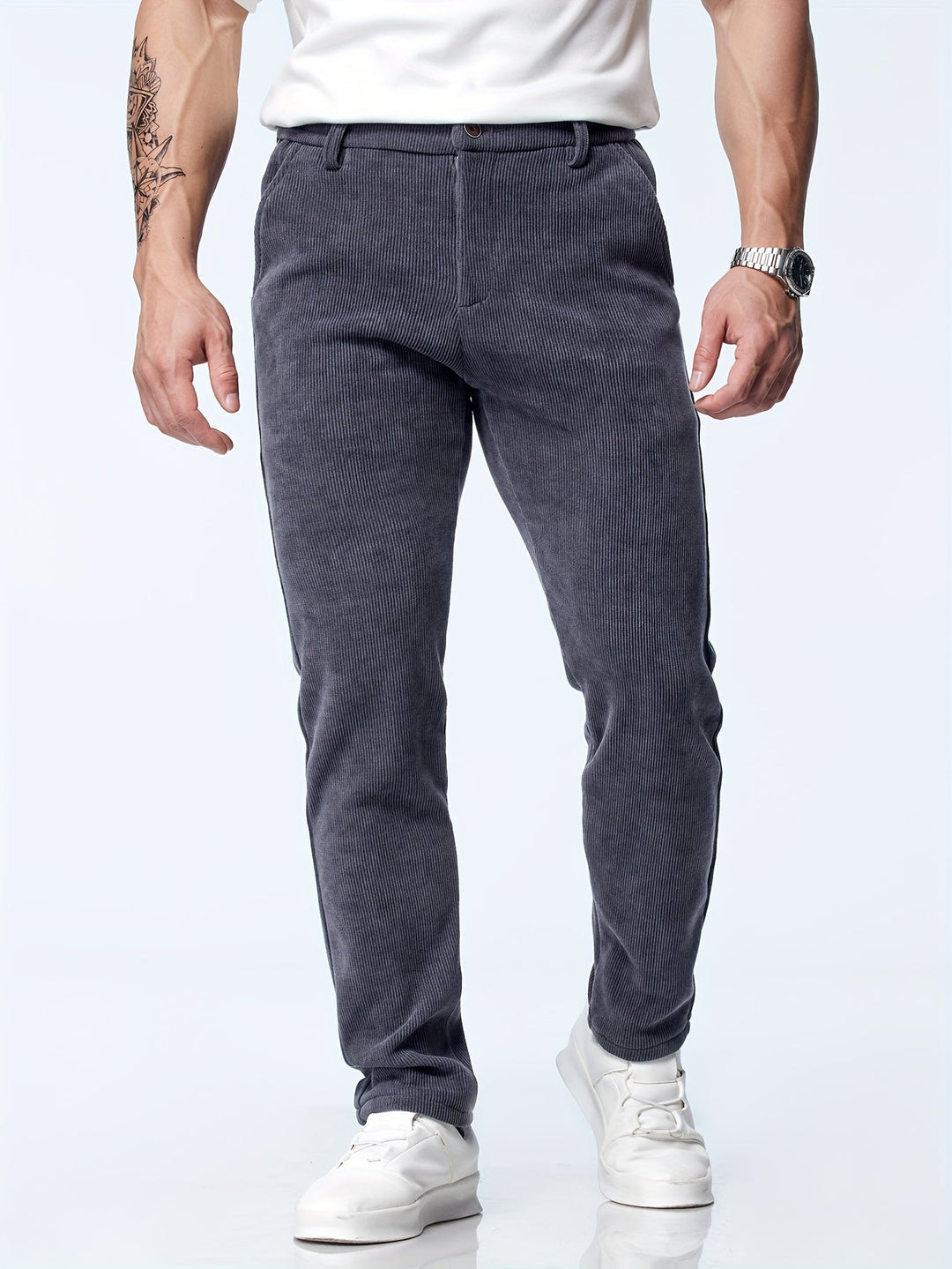 Milan - Pantalon en velours côtelé élégant et classique pour un look intemporel