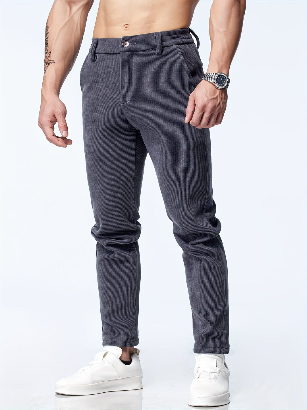 Milan - Pantalon en velours côtelé élégant et classique pour un look intemporel