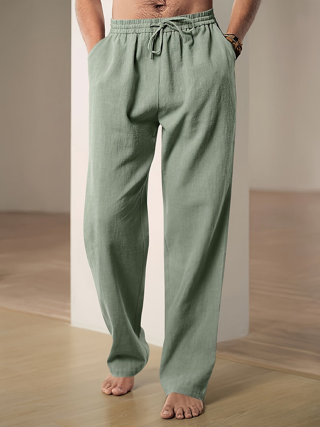 Mateo - Pantalon en lin pour homme Respirant pour un confort et un style ultimes.