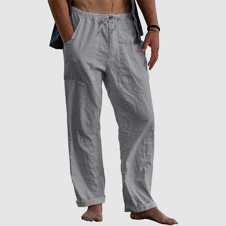 Evano - pantalon en lin pour homme, élégant et décontracté, pour un look stylé et confortable.
