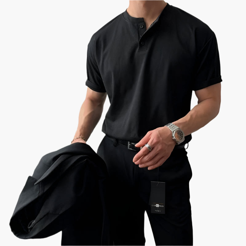 T-shirt à Boutonnage Chic et Confortable pour un Look Élégant