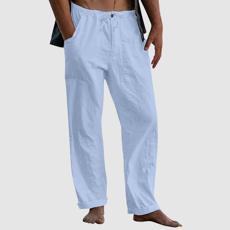 Evano - pantalon en lin pour homme, élégant et décontracté, pour un look stylé et confortable.