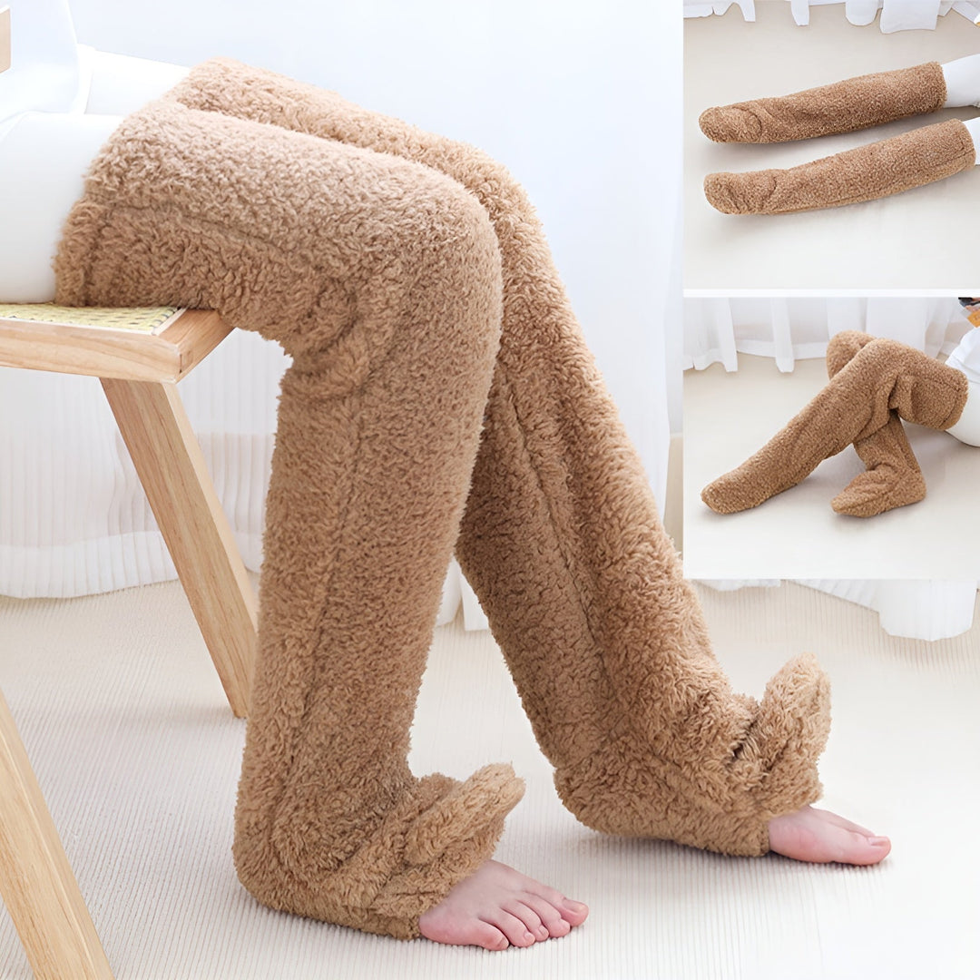Chaussettes Fuzzy Haute de Genou Chaleureuses pour un Confort et un Style Supplémentaires