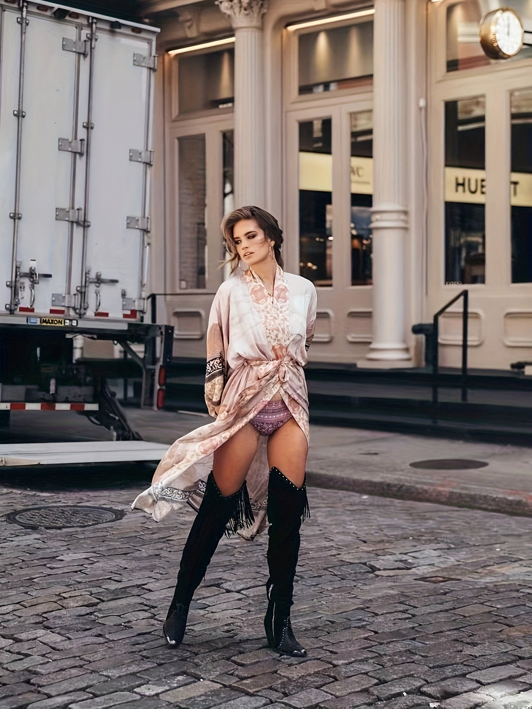 Barbara | Kimono long et élégant à imprimé floral pour femmes