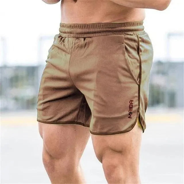 Shorts athlétiques pour hommes, légers et respirants, avec taille élastique et poches latérales pratiques.