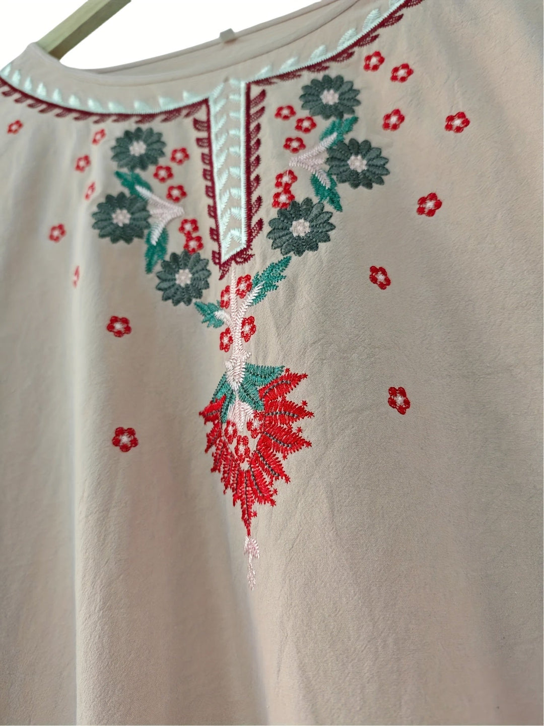 Slavenka Embroidered Floral Blouse - Plus Size, Stylish Casual Short Sleeve Top