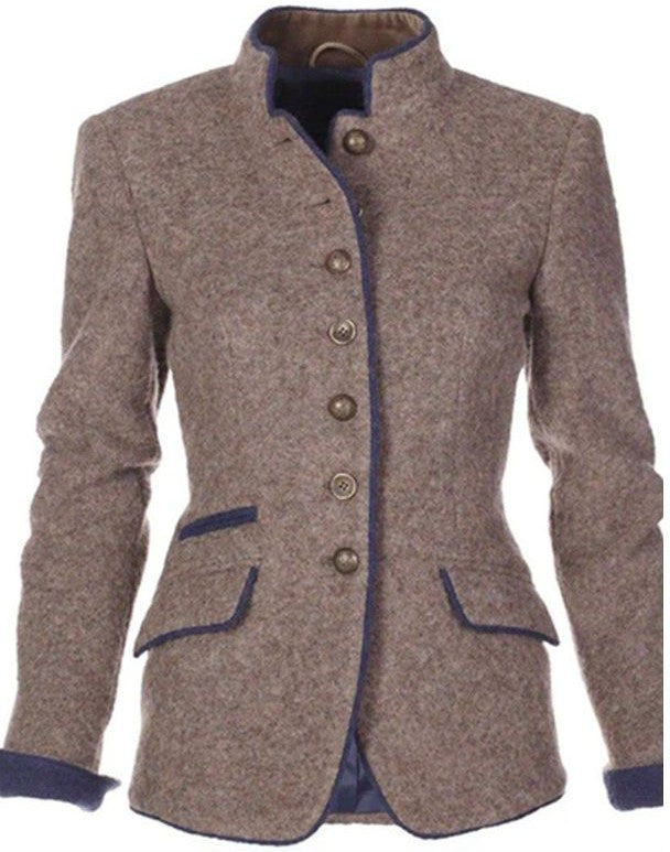 Veste en tricot chic à manches longues dans une couleur unie pour les femmes soucieuses de la mode