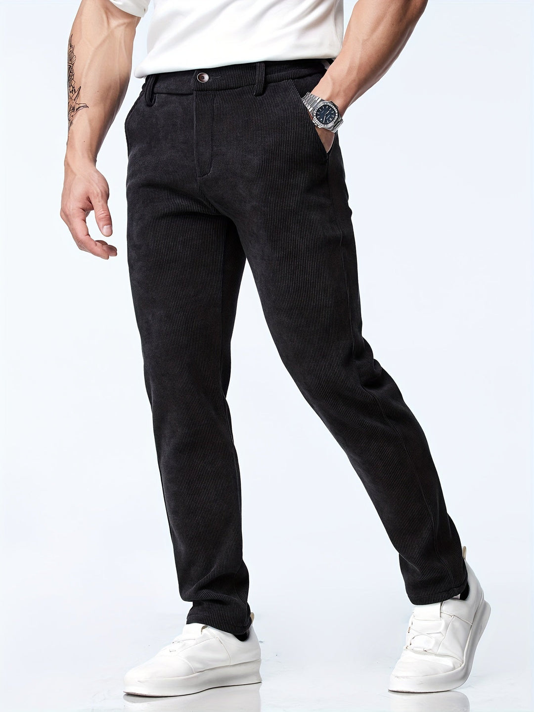 Milan - Pantalon en velours côtelé élégant et classique pour un look intemporel