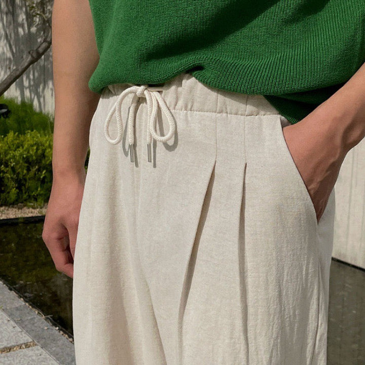 Pantaloons en Lin en Style avec une Touche Élégante Old Money