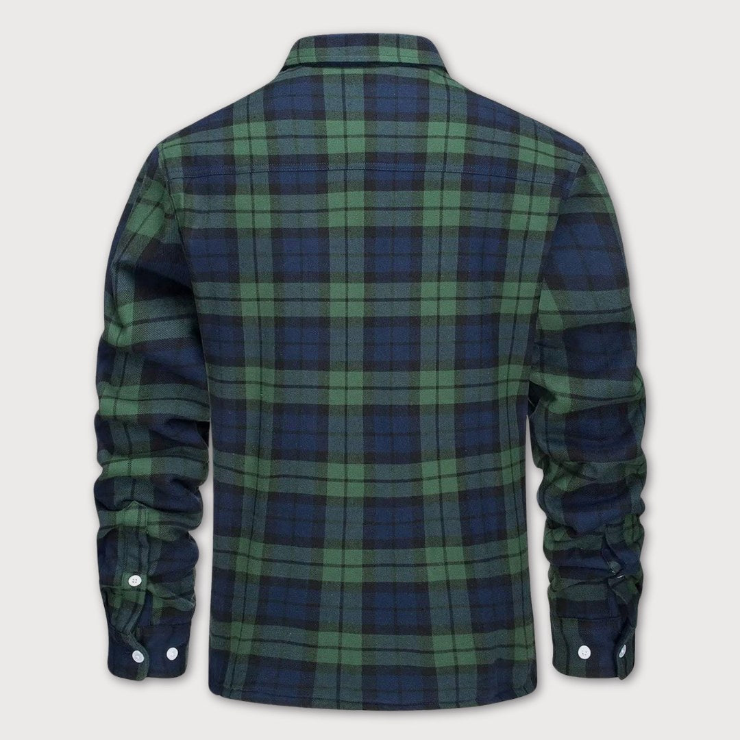 Bart™ Veste Chemise À Carreaux Doublée Sherpa Pour Homme - Veste Chauffer et Élégante Pour un Look Parfait