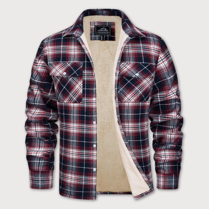 Bart™ Veste Chemise À Carreaux Doublée Sherpa Pour Homme - Veste Chauffer et Élégante Pour un Look Parfait