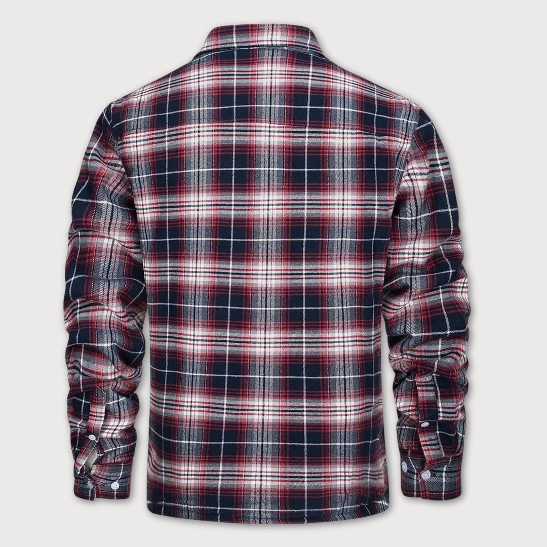 Bart™ Veste Chemise À Carreaux Doublée Sherpa Pour Homme - Veste Chauffer et Élégante Pour un Look Parfait