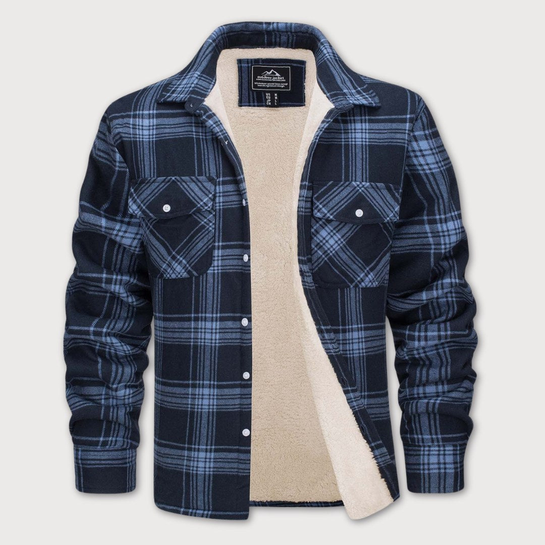 Bart™ Veste Chemise À Carreaux Doublée Sherpa Pour Homme - Veste Chauffer et Élégante Pour un Look Parfait