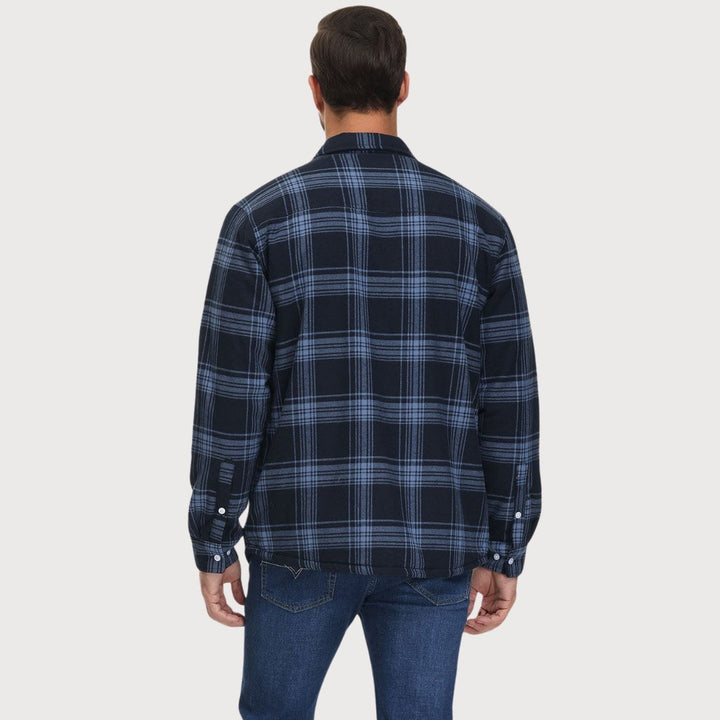 Bart™ Veste Chemise À Carreaux Doublée Sherpa Pour Homme - Veste Chauffer et Élégante Pour un Look Parfait
