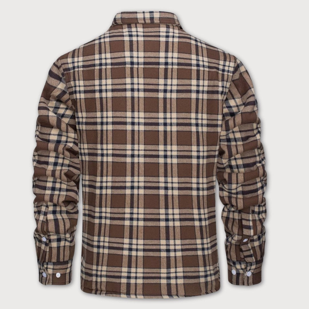 Bart™ Veste Chemise À Carreaux Doublée Sherpa Pour Homme - Veste Chauffer et Élégante Pour un Look Parfait