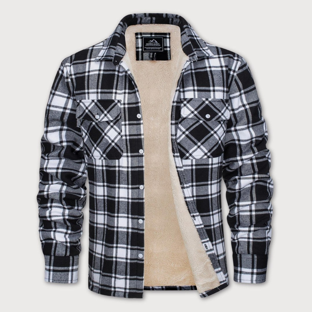 Bart™ Veste Chemise À Carreaux Doublée Sherpa Pour Homme - Veste Chauffer et Élégante Pour un Look Parfait