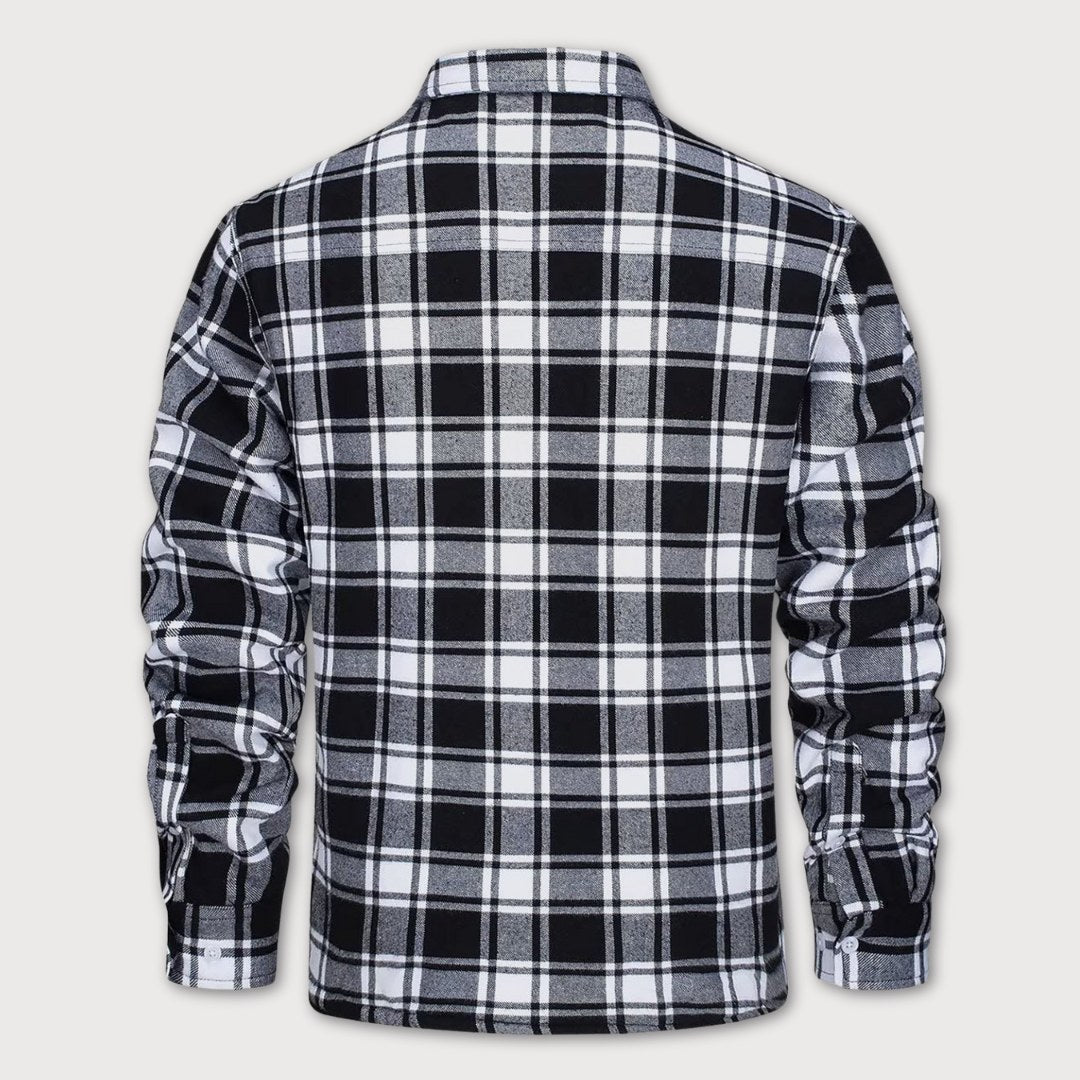 Bart™ Veste Chemise À Carreaux Doublée Sherpa Pour Homme - Veste Chauffer et Élégante Pour un Look Parfait