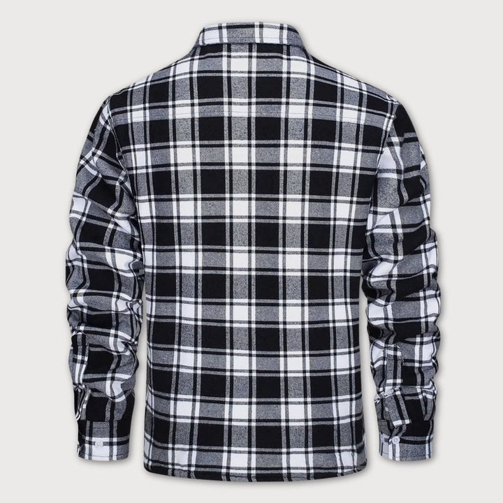 Bart™ Veste Chemise À Carreaux Doublée Sherpa Pour Homme - Veste Chauffer et Élégante Pour un Look Parfait