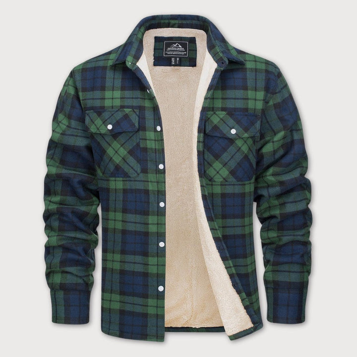 Bart™ Veste Chemise À Carreaux Doublée Sherpa Pour Homme - Veste Chauffer et Élégante Pour un Look Parfait